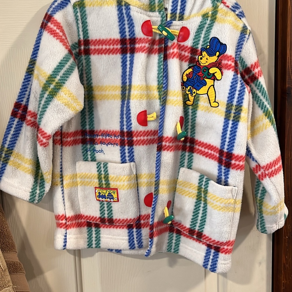 Vintage Winnie The Pooh Kids Plaid Jacket